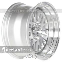 Circuit Performance CP28 15x8 4-100 4-114.3 +0 Silver Machined Wheels (SET OF 4)