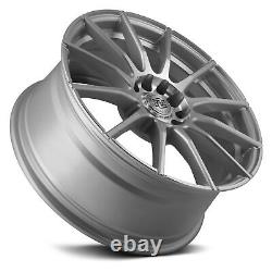 Drag Concepts R-16 Wheels 18x8 (40, 5x120.65, 74.1) Silver Rims Set of 4
