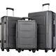 Expanable Spinner Wheel 3 Piece Luggage Set Abs Lightweight Suitcase With Tsa