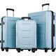 Expanable Spinner Wheel 3 Piece Luggage Set Abs Lightweight Suitcase With Tsa Lo