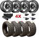 Fit Trd Fuel Wheels Rims Tires 33x12.50 18 Mt Mud Set Anthracite Gunmetal Grey