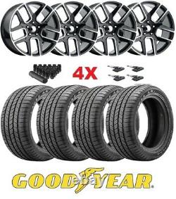 Fits Dodge Ram 1500 Black Wheels Rims 275 60 20 Goodyear Tires 2684 Set Package