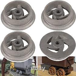 For LG Mining Ore Car Small Track Mine Cart Wheel Cast Iron 7 1/4 Dia (4PCS)