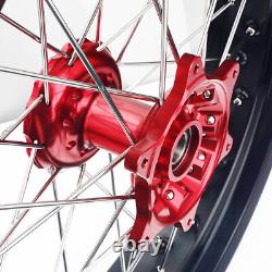 For SUZUKI 17 Supermoto Spoked Wheels Cush Drive Set DRZ400SM DRZ400S 2000-2024