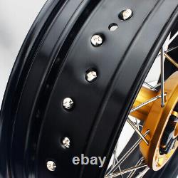 For Suzuki 17 Supermoto Wheel Rim Rotors Set Gold Cush Drive DRZ400SM 2005-2020