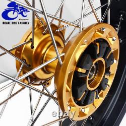 For Suzuki 17 Supermoto Wheel Rotor Gold Hubs Cush Drive Set DRZ400SM 2005-2020