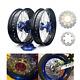For Suzuki 17x3.5/4.25 Supermoto Wheel Blue Hub Rotors Set Drz400sm 2005-2020