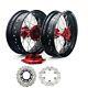 For Suzuki Supermoto 3.5/4.25x17 Complete Cnc Wheel Rotors Set Drz400sm 05-20