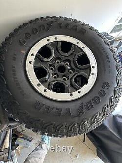 Ford Bronco 2022 Bead Lock OEM SET OF 5 Wheels 6 lug rims 35 Tires Sasquatch