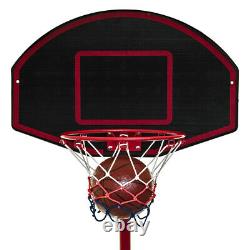 Free Standing Basketball Hoop Net Backboard Stand Set Adjustable Portable Wheels