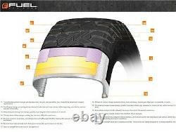 Fuel Rebel Black Wheels Rims Tires 285 70 17 Gripper At All Terrain Package