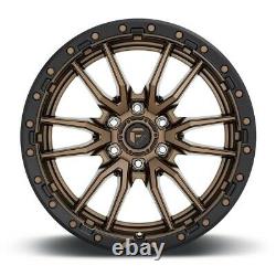 Fuel Rebel Bronze Wheels Rims Tires 285 70 17 Gripper At All Terrain Package