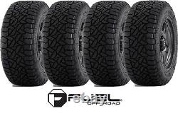 Fuel Vector Black Wheels Rims Tires 285 70 17 Gripper At All Terrain Package