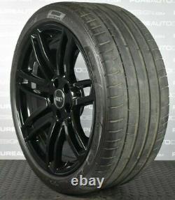 Genuine Audi A5 S5 Alloy Wheels VIPER BLACK With Dunlop Tyres 5x112
