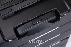 Hardshell Suitcase Spinner Wheels PP Luggage Set Durable 3-Pcs 20/24/28 Black