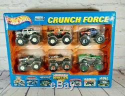 Hot Wheels Monster Jam Crunch Force 6-Pack (Early Small Hub) Gift Set c. 2003