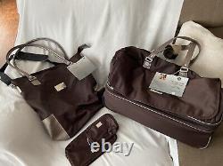 JM New York Brown Luggage Duffle Suitcase with Wheels Carry-on Set