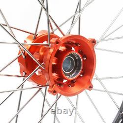 KKE 17/14 Small Kid'd Wheels Set For K 85 SX 2003-2020 Mini Dirt Bike Orange Hub