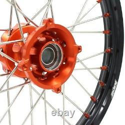 KKE 17/14 Small Kid's Wheel Set For KTM 85 SX 2003-2020 Mini DirtBike Orange Hub