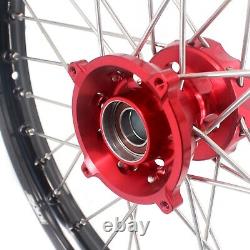 KKE 17 14 Small Kid's Wheels Rim Set Fit KTM SX85 2021-2024 Gas Gas MC85 Red