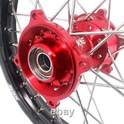 KKE 17 14 Small Kid's Wheels Rim Set Fit KTM SX85 2021-2024 Gas Gas MC85 Red