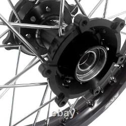 KKE 17/14 Small Kid's Wheels Rims Set Fit KTM SX85 2021-2023 Gas Gas MC85 Black