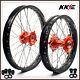 Kke 17/14 Spoked Kid's Small Wheels Rims Set For Ktm85 Sx 2003-2019 Orange Hubs