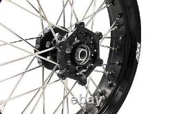 KKE 17 Motard Supermoto Wheels Rims Set Fit Suzuki DRZ400 400E 400S 400SM Black