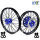 Kke 21 18 Cnc Wheels Rims Set Fit Suzuki Drz400sm 2005-2022 Blue Dirt Bike