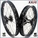 Kke 21/18 Cnc Wheels Set For Suzuki Drz400 Drz400e Drz400s Drz400sm Black Hub