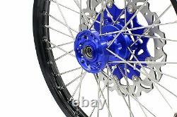 KKE 21/18 Cush Drive Wheels Set Fit Suzuki DRZ400SM 2005-2021 Blue 310MM Discs