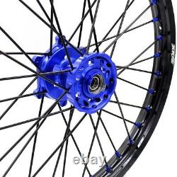 KKE 21/18 Dirt Bike Wheels Rims Set For Suzuki DRZ400SM 2005-2022 Black Spokes