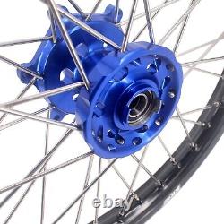 KKE 21/18 Enduro Wheels Rim Set Fit Suzuki DRZ400 400E 400S 400SM 2005-2022 Blue