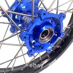 KKE 21/18 Enduro Wheels Rim Set Fit Suzuki DRZ400 400E 400S 400SM 2005-2022 Blue