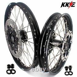 KKE 21/18 Enduro Wheels Rims Set Fit SUZUKI DRZ400SM 2005-2020 Black 310mm Disc