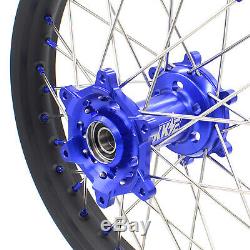 KKE 21/18 Enduro Wheels Rims Set Fit SUZUKI DRZ400 DRZ400SM DRZ400E DRZ400S Blue
