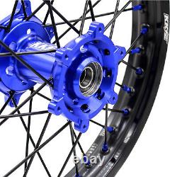 KKE 21/18 Enduro Wheels Rims Set Fit Suzuki DRZ400E DRZ400S DRZ400SM Black&Blue