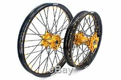 KKE 21/18 Enduro Wheels Rims Set For SUZUKI DRZ400 DRZ400E DRZ400S DRZ400SM Gold