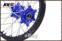 KKE 21/18 Spoked Enduro Wheels Set For SUZUKI DRZ400S DRZ400SM DRZ400E Blue Nip