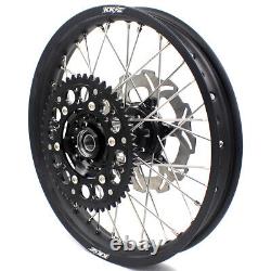 KKE 21/18'' Wheels Rims Set Fit Suzuki DRZ400SM 2005-2024 CNC Black Hubs Discs