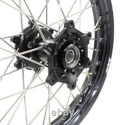 KKE 21/18 Wheels Rims Set For Suzuki DRZ400SM 2005-2020 DRZ400E 2000-2007 Black