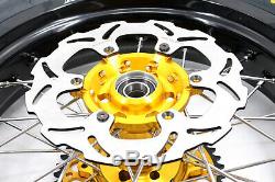 KKE 3.5/4.2517 Supermoto Wheels Rims Set CST Tire Fit SUZUKI DRZ400SM 2005-2019