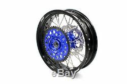 KKE 3.5/4.2517'' Supermoto Wheels Rims Set Fit SUZUKI DRZ400SM 2005-2019 Blue