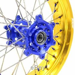 KKE 3.5/4.25 Rim Supermoto Wheels Set Fit SUZUKI DRZ400S 2000-2019 DRZ400SM Gold