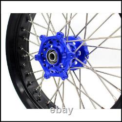 KKE 3.5/4.25 Supermoto Cush Wheel Set For SUZUKI DRZ400S 00-2021 400SM 400E Blue