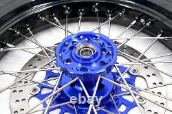 KKE 3.5/4.25 Supermoto Motorcycle Wheels Rims Set Tire Fit SUZUKI DRZ400SM 2021