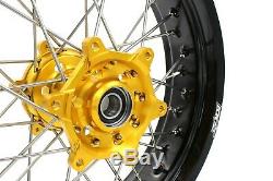 KKE 3.5/4.25 Supermoto Wheels Rim Set For SUZUKI DRZ400SM DRZ400S DRZ400 DRZ400E