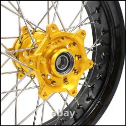 KKE 3.5-4.25'' Supermoto Wheels Rims Set Fit SUZUKI DRZ400 400E 400S 400SM 2022