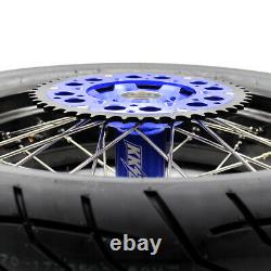 KKE 3.5/4.25 Supermoto Wheels Set Fit Suzuki DRZ400SM 2005-2020 CST Tires Blue