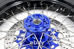 KKE Supermoto Wheels Rims Tires Set 3.5/4.25 Fit SUZUKI DRZ400SM 2005-2020 Dirt